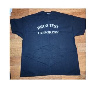 Drug Test Congress Black T-shirt Size 2XL